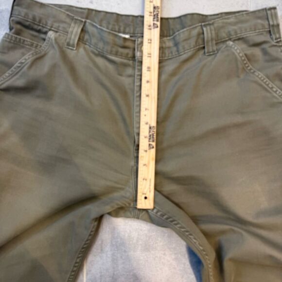 Carhartt Men's Carpenter Pants 40x30 (41x29) Green B324 ARG Twill Workwear - Picture 9 of 15
